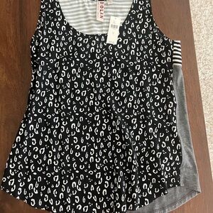 Dolan Black and White Tank Top